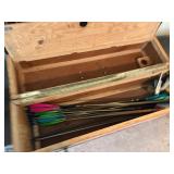 Arrow storage box with arrows