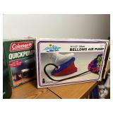 Camping lot: lantern, cooler, air pumps