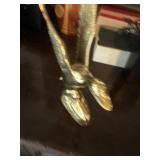 Brass flying duck statue