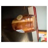 Rustic barrel coin jar