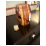 Rustic barrel coin jar