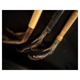 Lot of 3 turkey claw backscratchers