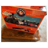 Lionel Burlington Steam Freight Set, featuring a die-cast metal locomotive and operating freight cars