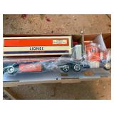 Lionel Burlington Steam Freight Set, featuring a die-cast metal locomotive and operating freight cars