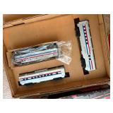 Lionel Burlington Steam Freight Set, featuring a die-cast metal locomotive and operating freight cars