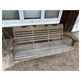Outdoor hanging bench