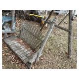 Wooden swing bench with frame