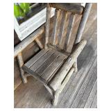 Wooden rocker and 2 chairs for patio