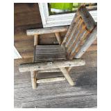 Wooden rocker and 2 chairs for patio