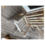 Wooden rocker and 2 chairs for patio