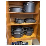 A collection of TFAL pans