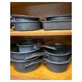 A collection of TFAL pans