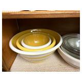 Contents include vintage Pyrex bowls