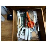 Hand mixer with Contents of cupboard