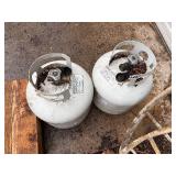 Pair of propane tanks.