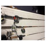 Lot of reels and rods