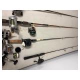 Lot of reels and rods