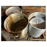 Bayou Classic aluminum stockpots designed for large-scale boiling and steaming
