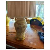 Lamp with corrugated shade
