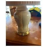 Lamp with corrugated shade
