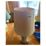Lamp with corrugated shade