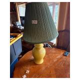 Table lamp with green shade
