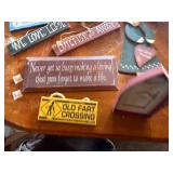 Assortment of wall decor for cabin