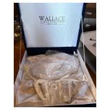 New in box silver platted gravy bowl and candlesticks