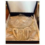 New in box silver platted gravy bowl and candlesticks