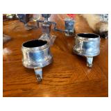 Sorted lot candlestick holders, decorative bells,
