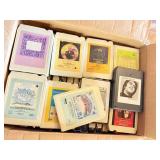 Box of 8-track tapes