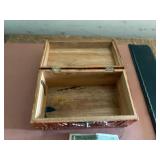 Small wooden box with intricate design
