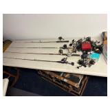 Various Rods, reels and misc