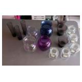 miscellaneous glassware vases jars