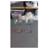 Large box of wine glasses