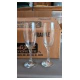 box of champagne glasses