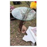 wild West glass end table