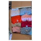 box of hoodies