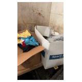 lot of Port Authority button up shirts in various sizes and various color T-shirts