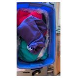 bin of sweatshirts