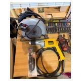 Power Tool & Safety Lot – DeWalt Drill, Skilsaw Circular Saw, Dremel, Safety Glasses & More