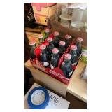 vintage coca-cola bottles, 12 bottles in total