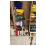 shelf contents including:- various scrubbing- bug killing- ice packs- acrylic primer- spray adhesive- bone meal