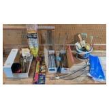 catch all anchor spikes, paint brushes, plumbing connector, yard flakes and more