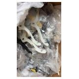 box of hangers and horse decorations