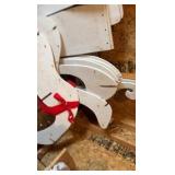 homemade decorative sleigh with reindeer