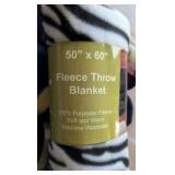 box of 50x60 fleece throw blanket as