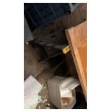 two sawhorses and wood table piece