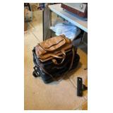 three travel suitcases