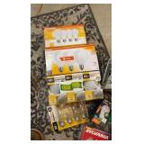 Large Bulk Lot LED & Halogen Light Bulbs – Assorted Types, New & Partial Packs